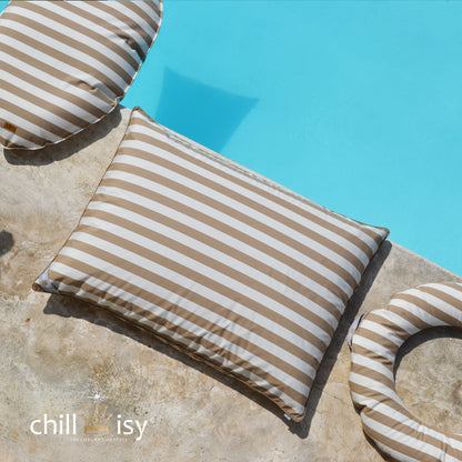 Pool Beanbag LE CLUB Beige Striped